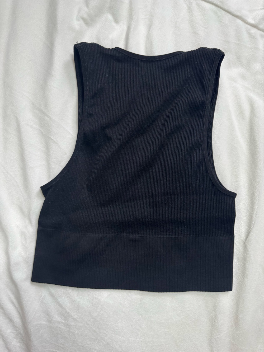 Out From Under Ribbed Cropped Tank V-Neck - Picture 7 of 7